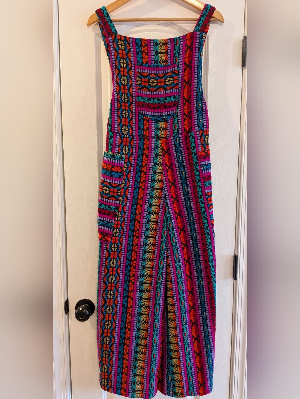 GARDENBELLE SHOP Ziggy Woven Psychedelic Overalls Jumpsuit Wide Leg Size XS-XL